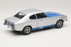 Ford Capri RS2600 Mk1 Silver Blue Minichamps 1:18 150089072 Metal — zdjęcie 2 z 6