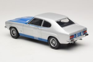 Ford Capri RS2600 Mk1 Silver Blue Minichamps 1:18 150089072 Metal — zdjęcie 5 z 6