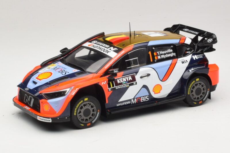 Hyundai i20 N Rally1 #1 T. Neuville / M. Wydaeghe Safari Rally Kenya 2025 IXO 1:18 18RMC247B Metal