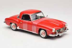 Mercedes 190 SL W121 Coupe Czerwony ERTL 1:18 7465 Metal — zdjęcie 4 z 6