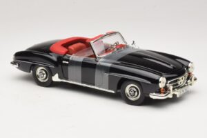 Mercedes 190 SL W121 Roadster Czarny ERTL 1:18 7464 Metal — zdjęcie 4 z 6