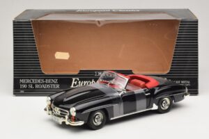 Mercedes 190 SL W121 Roadster Czarny ERTL 1:18 7464 Metal — zdjęcie 6 z 6