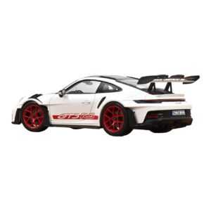 Porsche 911 992 GT3 RS Weissach Package Biały Pyro Red Norev 1:18 187373 Metal — zdjęcie 3 z 3