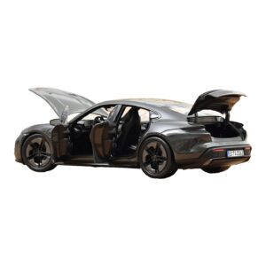 Porsche Taycan Turbo S Slate Grey Neo Norev 1:18 187654 Metal — zdjęcie 2 z 5