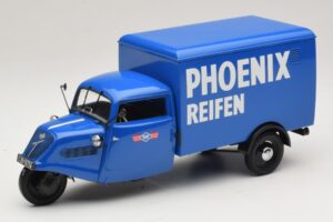 Tempo Hanseat Trójkołowy Furgon Phoenix Blue Minichamps 1:18 Tempo Hanseat Trójkołowy Furgon Phoenix Blue Minichamps 1:18 180099040 Metal