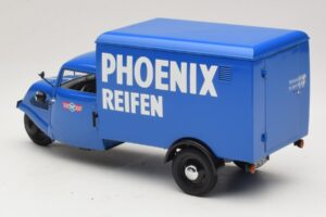 Tempo Hanseat Trójkołowy Furgon Phoenix Blue Minichamps 1:18 180099040 Metal — zdjęcie 5 z 6
