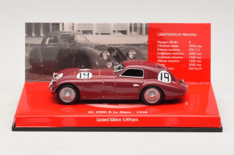 Alfa Romeo 8C 2900B #19 R. Sommer / C. Biondetti 24 Hours of Le Mans Winner 1938 Minichamps 1:43 Alfa Romeo 8C 2900B #19 R. Sommer / C. Biondetti 24 Hours of Le Mans Winner 1938 Minichamps 1:43 403120473 Metal