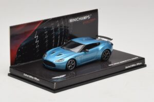 Aston Martin V12 Zagato Alba Blue Minichamps 1:43 437137222 Metal — zdjęcie 2 z 5