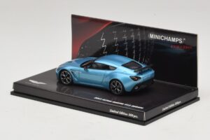 Aston Martin V12 Zagato Alba Blue Minichamps 1:43 437137222 Metal — zdjęcie 3 z 5