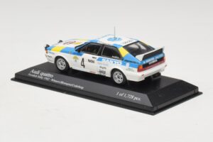 Audi Quattro #4 S. Blomqvist / B. Cederberg Rally Sweden Winner 1982 Minichamps 1:43 430821904 Metal — zdjęcie 3 z 4