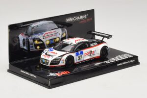 Audi R8 LMS GT3 #97 Phoenix Racing 24 Hours of Nurburgring 2010 Minichamps 1:43 437101997 Metal — zdjęcie 2 z 5