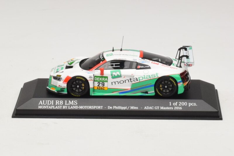 Audi R8 LMS Montaplast By Land-Motorsport #29 C. De Phillippi / C. Mies ADAC GT Masters 2016 Minichamps 1:43 437161129 Metal