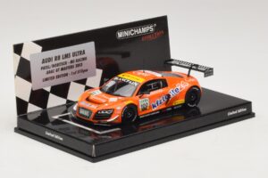 Audi R8 LMS Ultra #100 MS Racing Patel / Dobitsch ADAC GT Masters 2013 Minichamps 1:43 437130100 Metal — zdjęcie 2 z 5