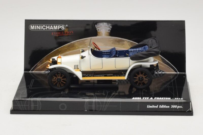 Audi Typ A Phaeton Biały Niebieski Minichamps 1:43 Audi Typ A Phaeton Biały Niebieski Minichamps 1:43 437019032 Metal