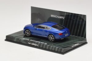 Bentley Continental GT V8 Niebieski Metalik Minichamps 1:43 436139982 Metal — zdjęcie 3 z 4