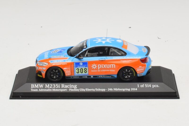 BMW M235i Team Adrenalin #308 Fischer / Zils 24 Hours of Nurburgring 2014 Minichamps 1:43 BMW M235i Team Adrenalin #308 Fischer / Zils 24 Hours of Nurburgring 2014 Minichamps 1:43 437142408 Metal