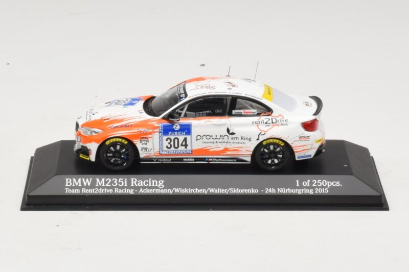 BMW M235i Team Rent2drive #304 Ackermann / Wishkirchen 24 Hours of Nurburgring 2015 Minichamps 1:43 437152504 Metal