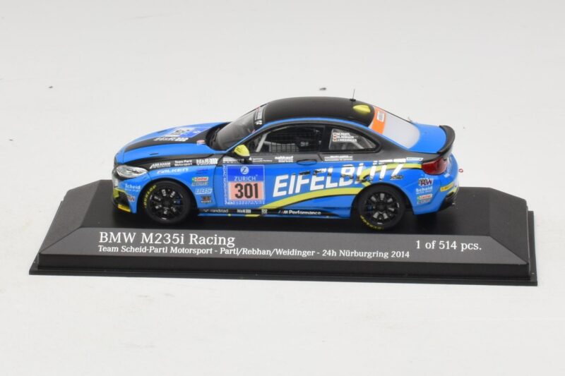 BMW M235i Team Scheid #301 Partl / Rebhan 24 Hours of Nurburgring 2014 Minichamps 1:43 437142401 Metal