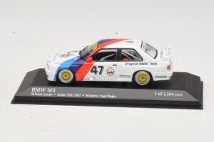 BMW M3 E30 M-Team Linder #47 Vogt / Herger Winners ETC Zolder 1987 Minichamps 1:43 430872047 Metal