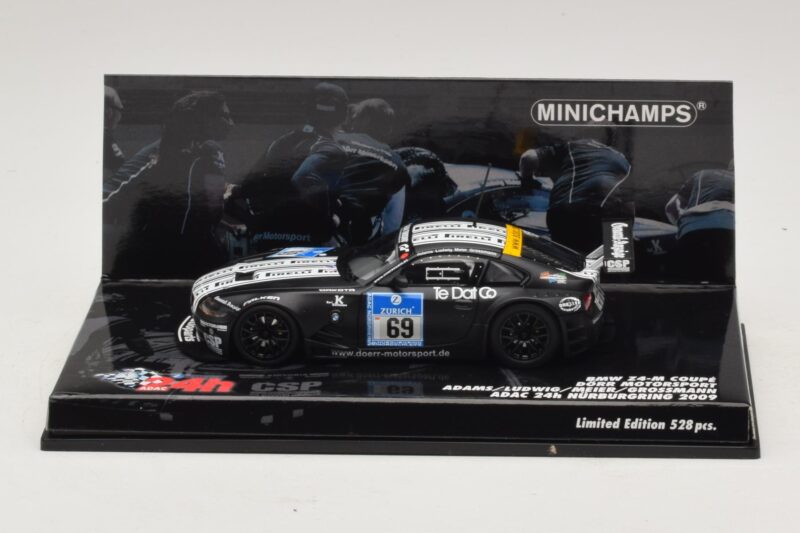 BMW Z4 M Coupe #69 Adams / K. Ludwig ADAC 24h Nürburgring 2009 Minichamps 1:43 400092769 Metal