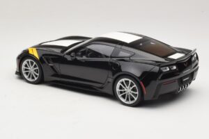 Chevrolet Corvette C7 Grand Sport Czarny z Białymi Pasami AUTOart 1:18 71273 Kompozyt — zdjęcie 7 z 8