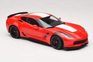 Chevrolet Corvette C7 Grand Sport Czerwony z Białymi Pasami AUTOart 1:18 71274 Kompozyt — zdjęcie 6 z 8