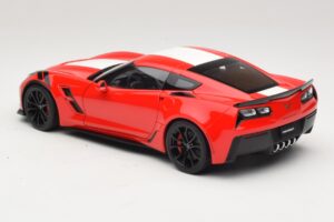 Chevrolet Corvette C7 Grand Sport Czerwony z Białymi Pasami AUTOart 1:18 71274 Kompozyt — zdjęcie 7 z 8