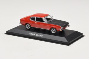 Ford Capri I Czerwony z Czarną Maską Maxichamps 1:43 940085801 Metal — zdjęcie 3 z 4