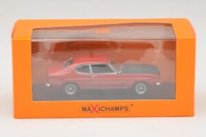 Ford Capri I Czerwony z Czarną Maską Maxichamps 1:43 940085801 Metal — zdjęcie 4 z 4