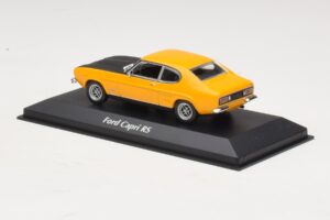 Ford Capri Mk1 RS Żółty z Czarną Maską Maxichamps 1:43 940085800 Metal — zdjęcie 3 z 4
