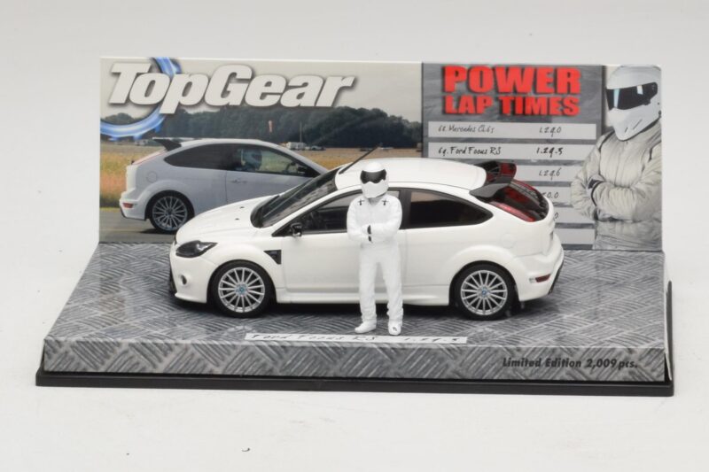 Ford Focus RS Mk2 Top Gear Biały Z Figurką Minichamps 1:43 519438810 Metal