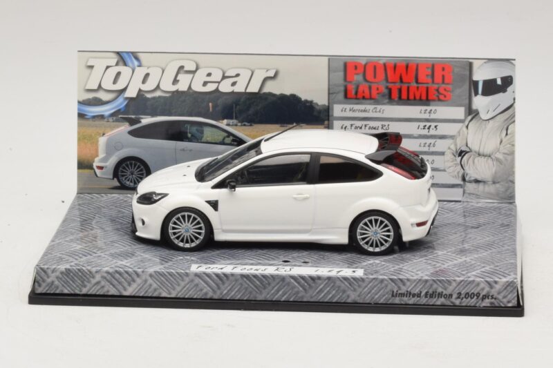 Ford Focus RS Mk2 Top Gear Biały Bez Figurki Minichamps 1:43 Ford Focus RS Mk2 Top Gear Biały Bez Figurki Minichamps 1:43 519438810-R1 Metal