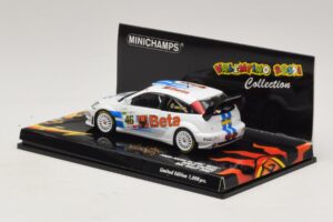 Ford Focus RS WRC #46 V. Rossi / C. Cassina RAC Rally 2007 Uszkodzone Pudełko Minichamps 1:43 400078446-O1 Metal — zdjęcie 3 z 5