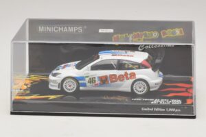 Ford Focus RS WRC #46 V. Rossi / C. Cassina RAC Rally 2007 Uszkodzone Pudełko Minichamps 1:43 400078446-O1 Metal — zdjęcie 4 z 5