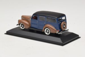 Ford V8 De Luxe Woody Station Wagon Brązowy Niebieski Minichamps 1:43 400082112 Metal — zdjęcie 3 z 4
