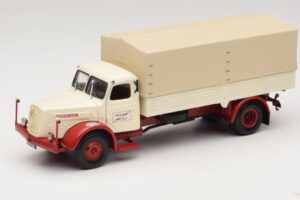 Henschel HS 140 Ciężarówka Skrzyniowa Biały Czerwony Minichamps 1:43 439171020 Metal