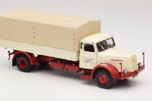 Henschel HS 140 Ciężarówka Skrzyniowa Biały Czerwony Minichamps 1:43 439171020 Metal — zdjęcie 4 z 6