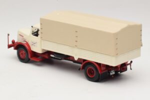 Henschel HS 140 Ciężarówka Skrzyniowa Biały Czerwony Minichamps 1:43 439171020 Metal — zdjęcie 5 z 6