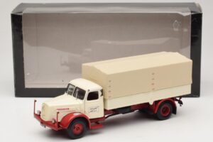 Henschel HS 140 Ciężarówka Skrzyniowa Biały Czerwony Minichamps 1:43 439171020 Metal — zdjęcie 6 z 6