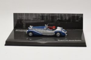 Horch 855 Special Roadster Srebrny Niebieski Minichamps 1:43 436014202 Metal