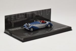 Horch 855 Special Roadster Srebrny Niebieski Minichamps 1:43 436014202 Metal — zdjęcie 2 z 5