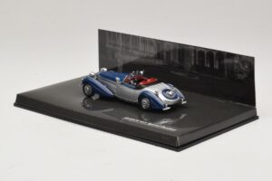 Horch 855 Special Roadster Srebrny Niebieski Minichamps 1:43 436014202 Metal — zdjęcie 3 z 5