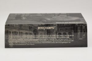 Horch 855 Special Roadster Srebrny Niebieski Minichamps 1:43 436014202 Metal — zdjęcie 4 z 5