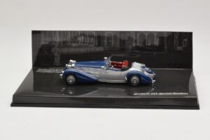 Horch 855 Special Roadster Srebrno-Niebieski Bez Zewnętrznego Pudełka Minichamps 1:43 436014202-O1 Metal