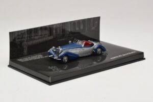Horch 855 Special Roadster Srebrno-Niebieski Bez Zewnętrznego Pudełka Minichamps 1:43 436014202-O1 Metal — zdjęcie 2 z 4