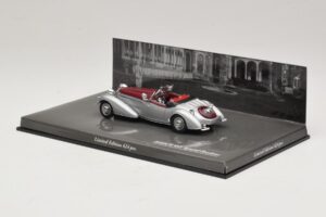 Horch 855 Spezial Roadster Srebrny Czerwony Minichamps 1:43 436014206 Metal — zdjęcie 3 z 5