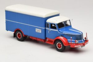 Krupp Titan Furgon Niebieski Czerwony Minichamps 1:43 439069040 Metal — zdjęcie 4 z 6