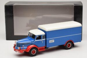 Krupp Titan Furgon Niebieski Czerwony Minichamps 1:43 439069040 Metal — zdjęcie 6 z 6