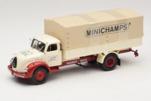 Magirus-Deutz S 7500 Jupiter Ciężarówka Skrzyniowa Biały Czerwony Minichamps 1:43 439141022 Metal