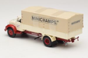 Magirus-Deutz S 7500 Jupiter Ciężarówka Skrzyniowa Biały Czerwony Minichamps 1:43 439141022 Metal — zdjęcie 5 z 6